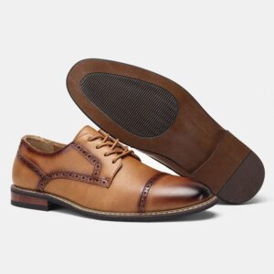 Textured leather formal lace ups derbies